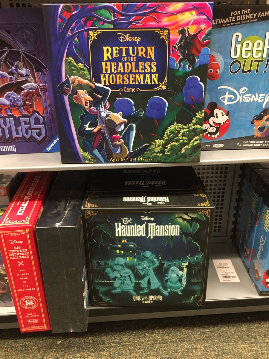 KierstenHaleArt's tweet image. It’s always fun to see these two games next to each other in the wild. #funkogames #funko #sleepyhollow #thehauntedmansion #disney