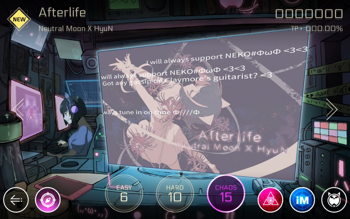 NeutralMoon's tweet photo. Neutral Moon is back!! 🔥🔥

"Afterlife" feat HyuN (Neko) and "Contact" feat @mkshadw (ROBO_head) are available right now on #cytus2 #CytusII in the 5.0 update! 🔥🔥🔥

Thank you @RayarkOfficial @CytusRayark ♥️✨️

#rayark #rayarkgames #rayarkconcept #rhytmgames #neko https://t.co/avZg4137Ar