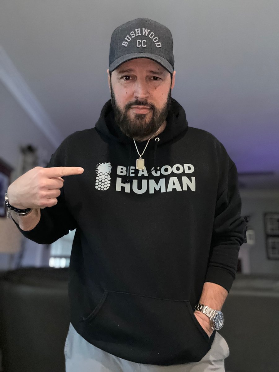 Still repping my <a href="/21pineshirtco/">21 Pineapples Shirt Co.</a> gear and hoping to spread some positivity and kindness! Here’s your reminder to carry the message to #BeAGoodHuman into this new year and into our everyday lives. 

You can check out my “Be A Good Human” collection wherever you listen to music!