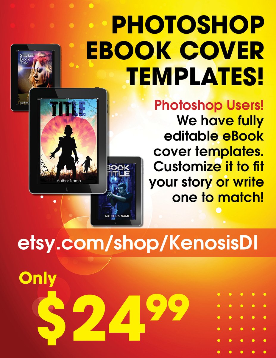 KenosisDesign's tweet image. Finished writing your masterpiece, but you need a digital cover for Kindle on Amazon? Try one of our Editable PhotoShop Templates!
etsy.com/shop/KenosisDI
kenosisdi.com
#photoshoptemplates, #ebookcovertemplates, #covertemplates