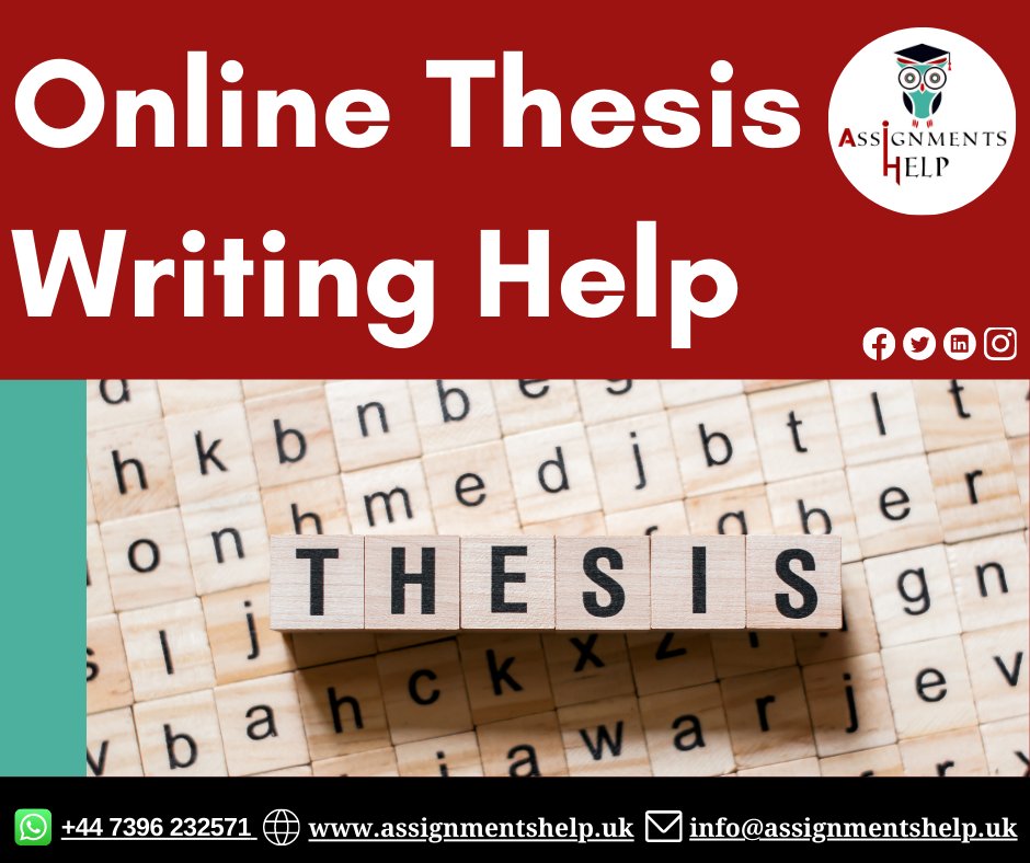 Be confident! Because you choose our Thesis Writing Help Services. 
Order Now.

#thesis #thesiswritinghelp #thesisassignment #thesisassignmenthelp #onlinethesisassignmenthelp #assignmenthelpuk #masterthesis #assignmentwritinghelp #assignment #help #assignmentshelp