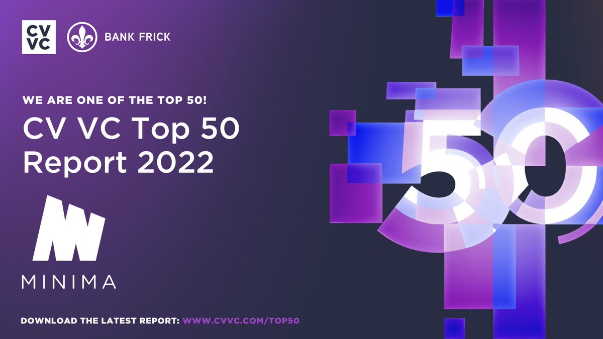 🚨 We are excited to announce that Minima was named one of the Top 50  companies in Crypto Valley! 🚨 Published by CV VC and Bank Frick, the Top  50 companies were
