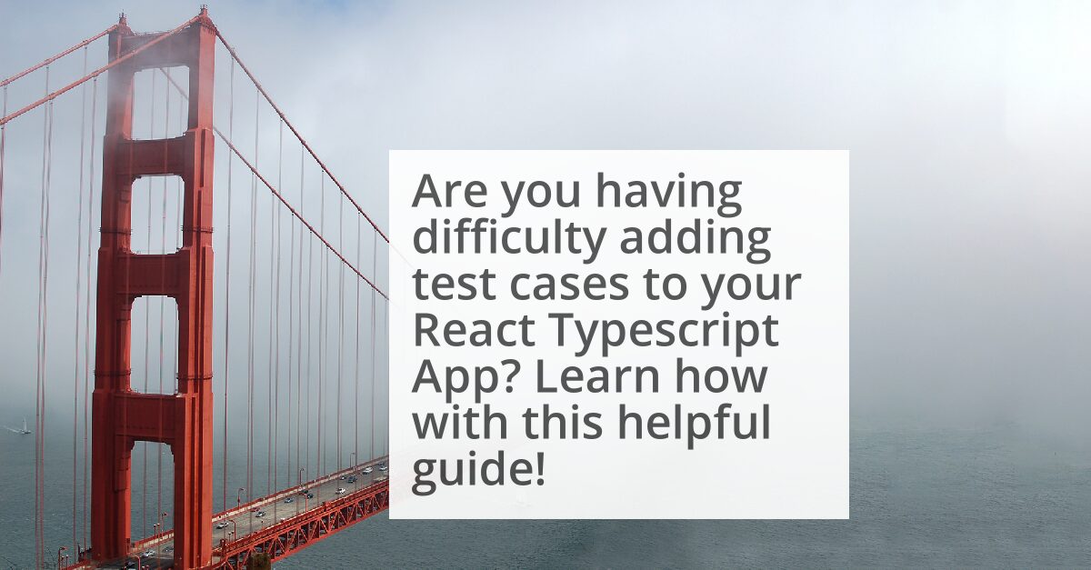 Are you having difficulty adding test cases to your React Typescript App? Learn how with this helpful guide!
How to Add Test Cases to Your React Typescript App 
🔗 reactjobs.us/curated/articl… (dzone․com) #reactjs