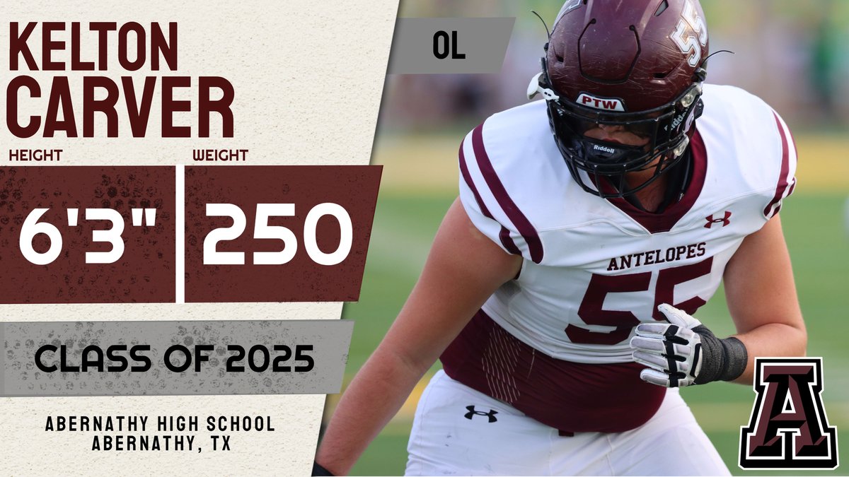 Class of 2025 OL <a href="/KeltonCarver55/">Kelton Carver</a>. Roll the tape 
<a href="/BenjaminGolan/">Ben Golan</a> <a href="/247Hudson/">Hudson Standish</a> @MohrRecruiting <a href="/MikeRoach247/">Mike Roach</a> @RivalsNick <a href="/806hsscmedia/">Jasone Pearson</a> <a href="/TXTopTalent/">TX TOP TALENT</a> <a href="/UncleFraz/">Fraz 🐙</a> <a href="/AggiesToday/">Jaxson Callaway (AT)</a> <a href="/Jason_Howell/">Jason Howell</a> <a href="/AbernathyFB/">Abernathy Football & Recruiting</a> 

HUDL: hudl.com/v/2JsV84