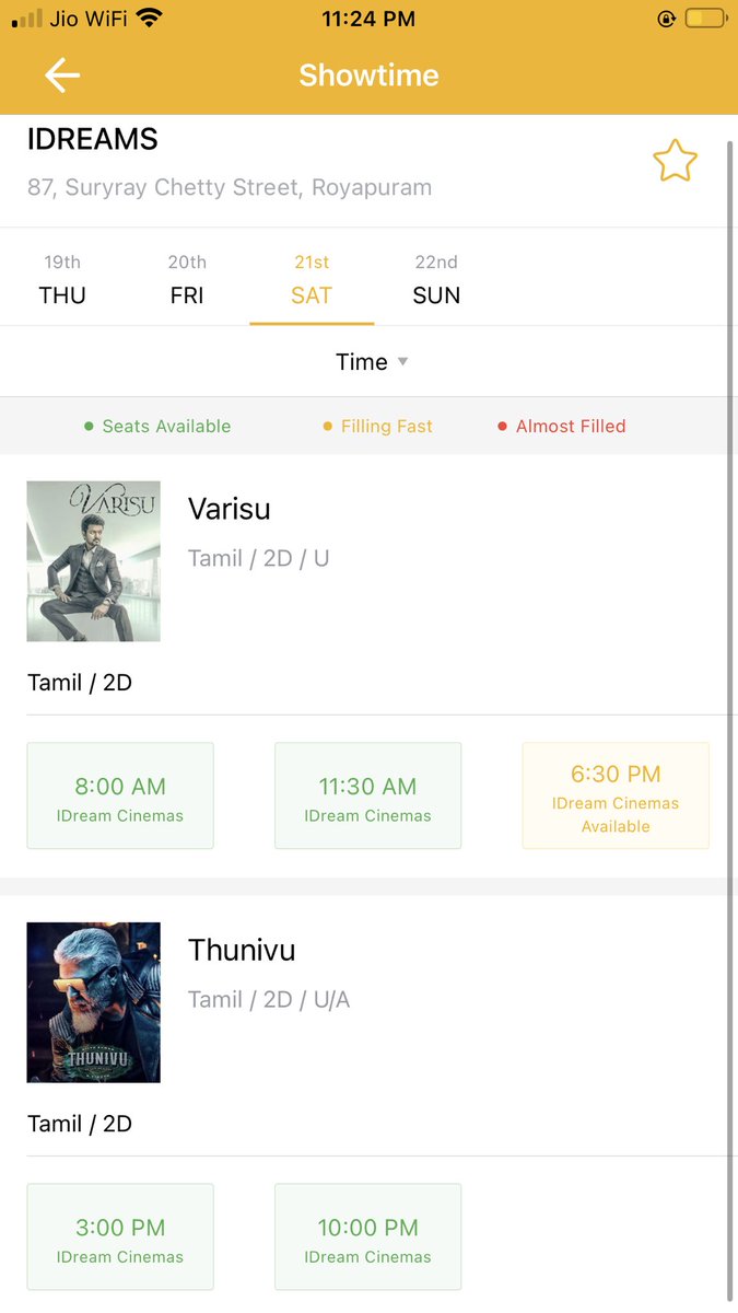 Ksakthi14's tweet photo. #IDREAMS added special shows for #Varisu https://t.co/rdbTj3jlTV