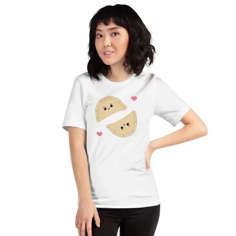 FireboltSews's tweet photo. NEW 🥟❤ Dumpling Tshirt! Available in 4 colors and printed in my original design. Order yours at Firebolt Creations on Etsy. https://t.co/8tj6gwb037 https://t.co/PuPYzuhvLX