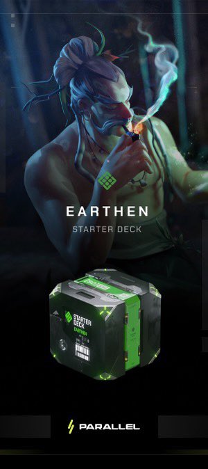 RT and Follow @parallelTCG for a chance to win a free //𝗘𝗔𝗥𝗧𝗛𝗘𝗡 starter deck in