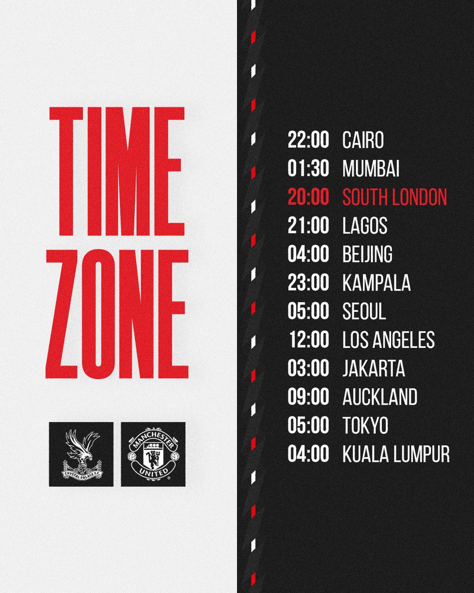Counting down to kick-off ⏳

Where will you be watching tonight's game from? 🌍

#MUFC || #CRYMUN