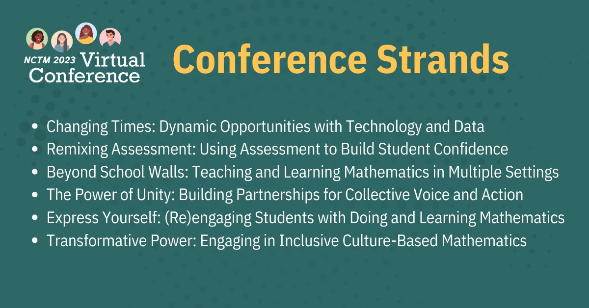 NCTM on Twitter "Check out the conference strands for the 2023 Virtual