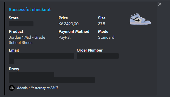 MendonSNKRS's tweet photo. Around 15 checkouts in total. Thanks @Nootify ❤ https://t.co/bGrd0MR0it