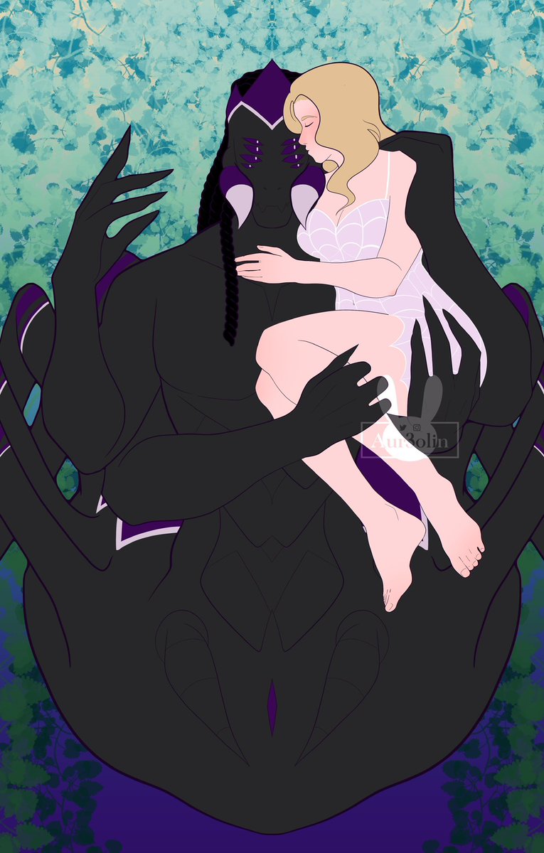 Aur3olin's tweet photo. Ketahn and Ivy! If you have never read #Ensnared by @TiffanyRobertsF PLEASE DO. It’s so good and wholesome. 🥰
@zacwuv and I are basically doing a fanart book club. All we do is read and draw it just felt right lol
#thespidersmate #monsterromance https://t.co/dXkSFHGlTX