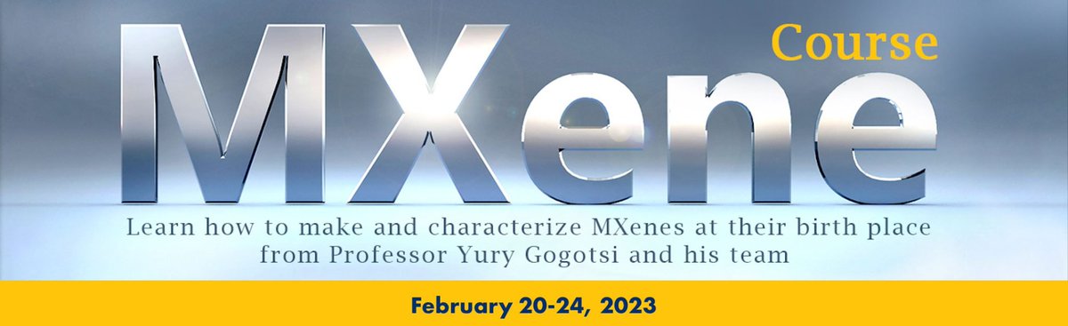 We are doing it again! If you are interesting in MXenes and learning from leaders in the field, please sign up for our MXene Course! nano.materials.drexel.edu/mxene-course/
#MXenes #DrexelNanoMaterials #GogotsiLab