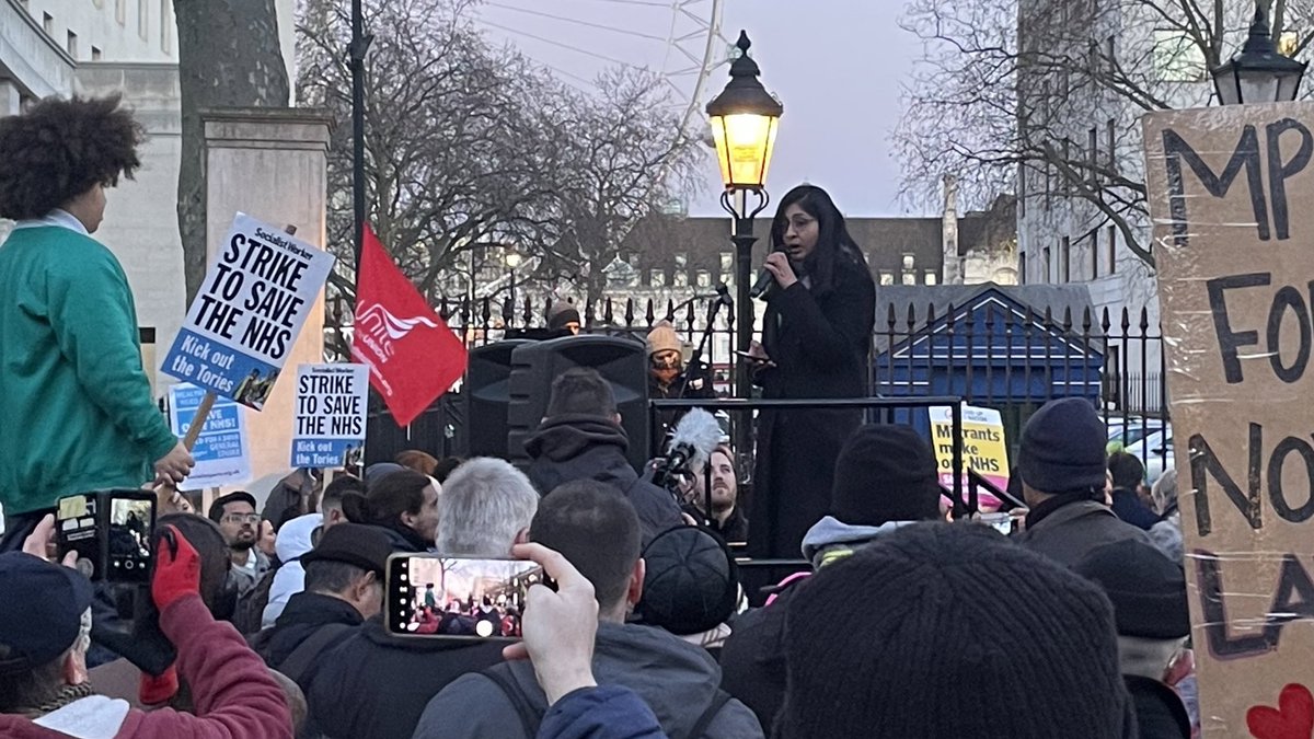 'Patients aren't dying because nurses are striking. Nurses are striking because patients are dying.'

Solidarity with the nurses on strike today! 💙