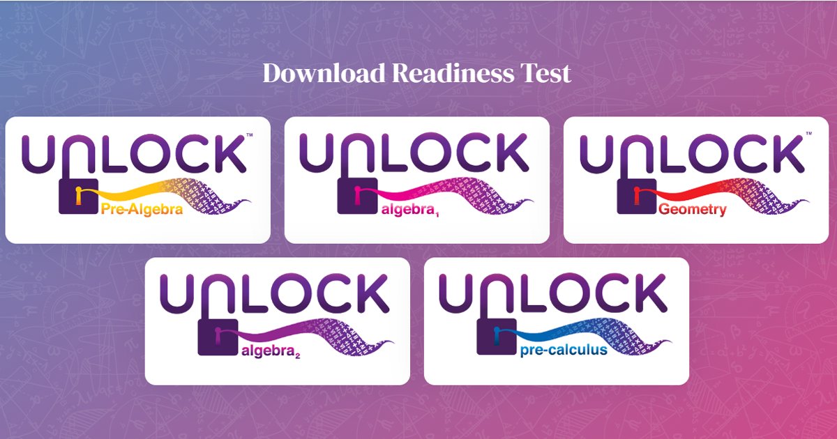 UnLockMath's tweet image. Free downloadable math readiness tests from @UnLockMath #math #mathplacement
unlockmath.com/readiness-test