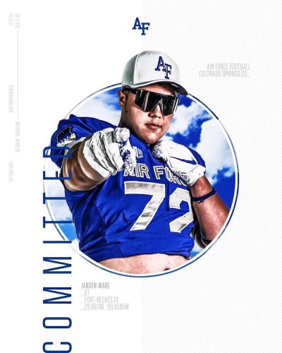 Justin DeYoung (@jdeyoungphoto) on Twitter photo <a href="/jansen_ware/">Jansen Ware</a> said โ I committed to the USAFA because it met my criteria. The Air Force Academy offers a first-class level of education. The structure and discipline required will not only enhance my football course, but my success in future endeavors. <a href="/jansen_ware/">Jansen Ware</a> said โ I committed to the USAFA because it met my criteria. The Air Force Academy offers a first-class level of education. The structure and discipline required will not only enhance my football course, but my success in future endeavors.