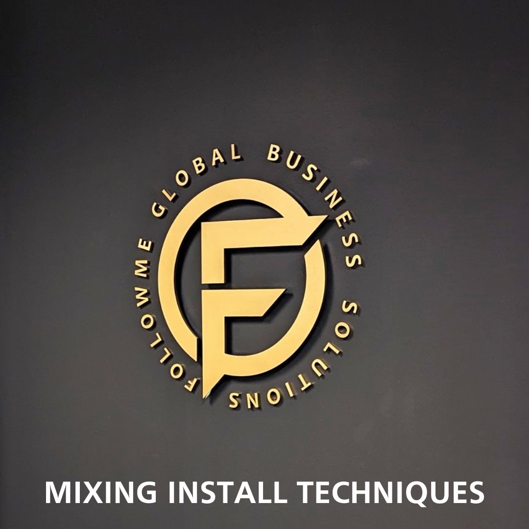 SignSystem1's tweet image. Using this simple installation technique adds dimension to your logo.

The flush mount copy grounds the logo while adding a stud-mounted central icon to set off the wall, giving  a sophisticated look.

#officerefresh #interiorsignage #corporatesignage #newyearnewsignage