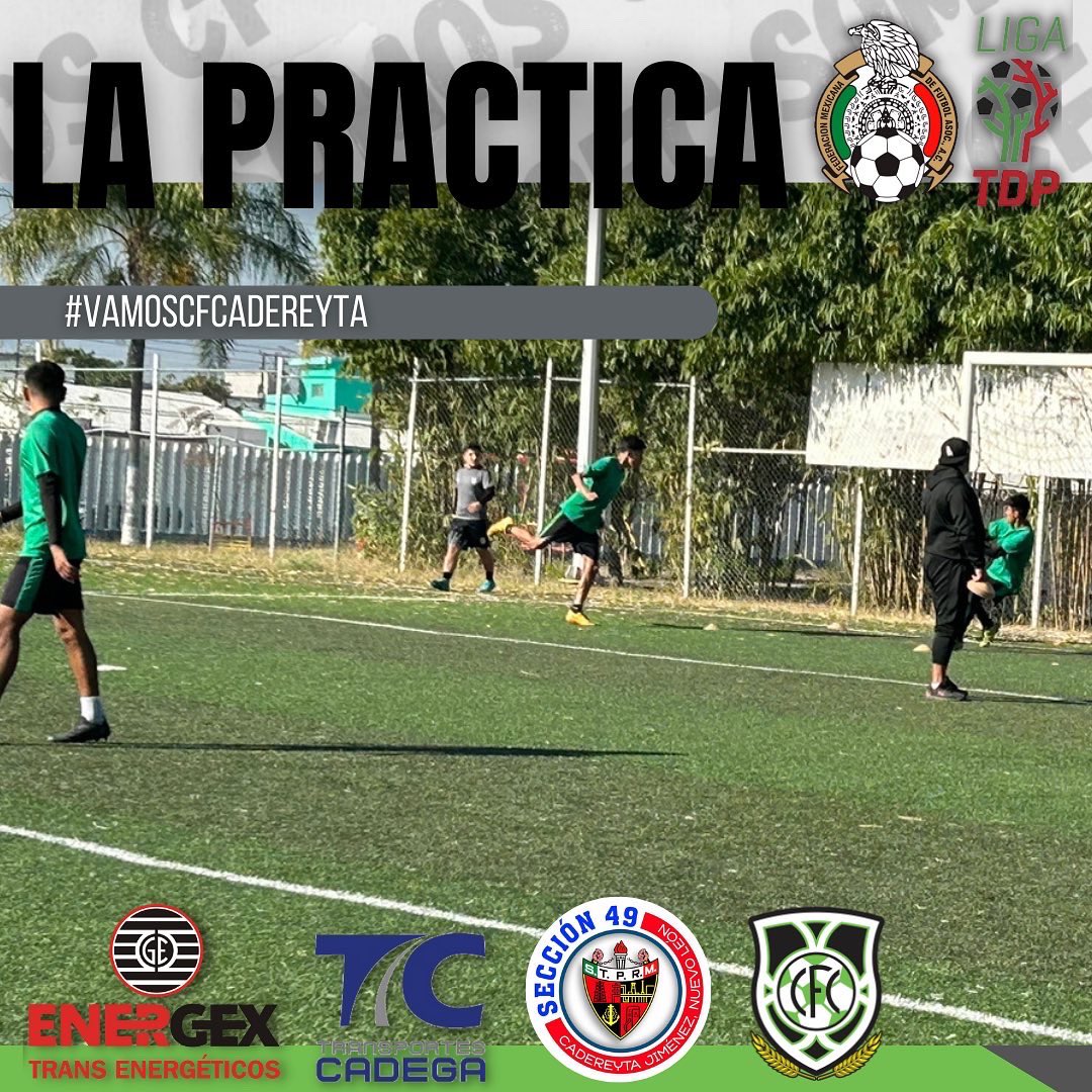 cfcadereyta's tweet photo. 🗣️Buen dia, Afición! 🎯

¡LA PRACTICA! 

Ya estamos afinando los últimos detalles previo a la J-14🤘🏻

@LigaTDP 

#VamosCFCadereyta 
#VamosXmas https://t.co/R7pPKSNrIC