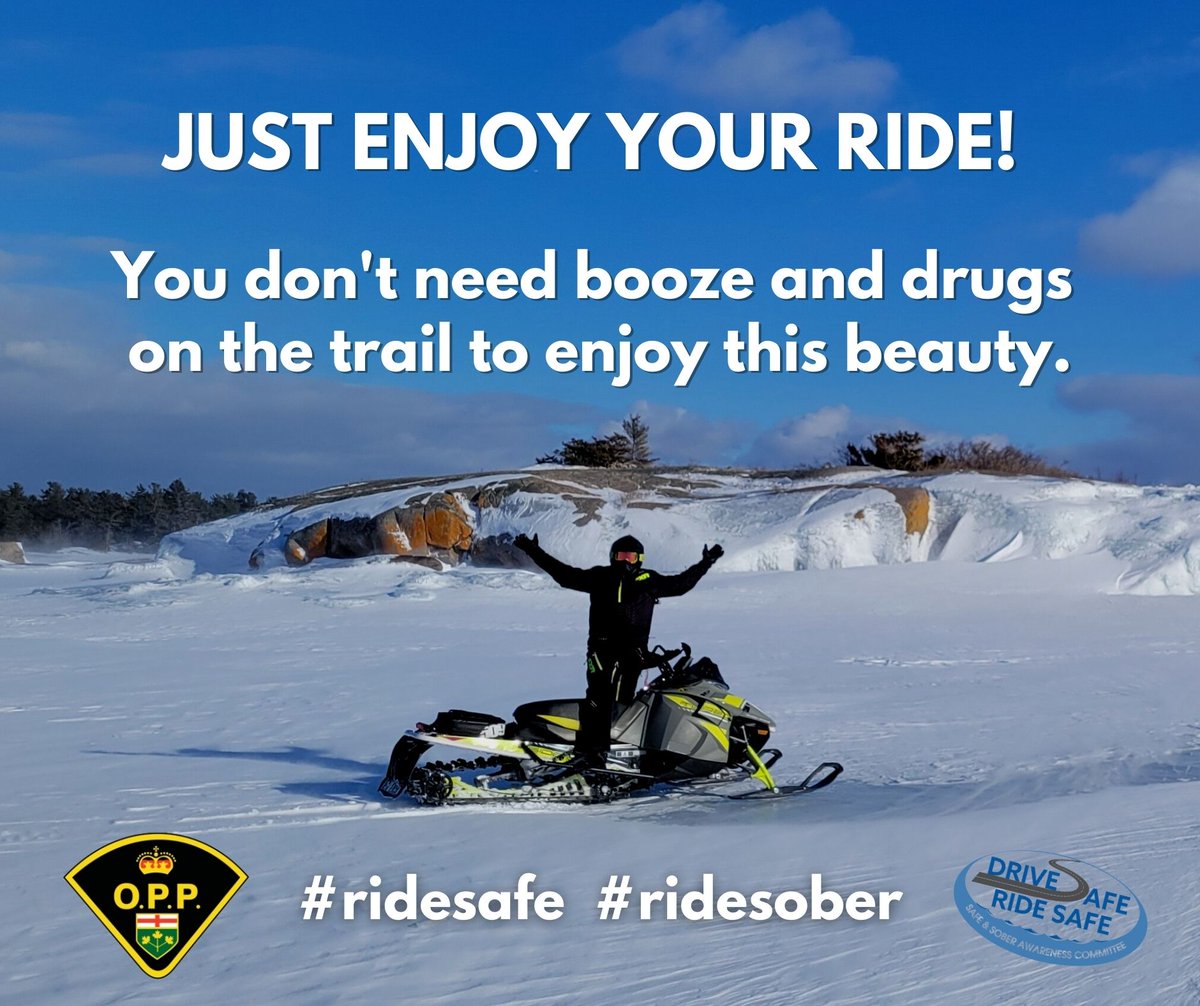 OPP_CR's tweet photo. ATTENTION SLEDDERS: It #NeverEndsWell when riding with Booze & Drugs on board. #ridesafe #ridesober #SafeSnowmobileWeek #SGBOPP @SafeSober ^DH https://t.co/L1CkEcRtbZ