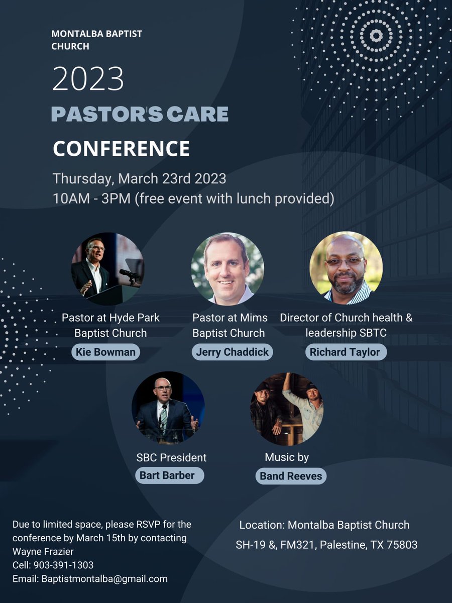RevRichardWade's tweet photo. I am excited and looking forward to be a part of this wonderful conference that seeks to encourage and minister to pastors. It will be well worth your efforts to be there. #SoulCareisSelfCare https://t.co/tL8NLFDJxJ