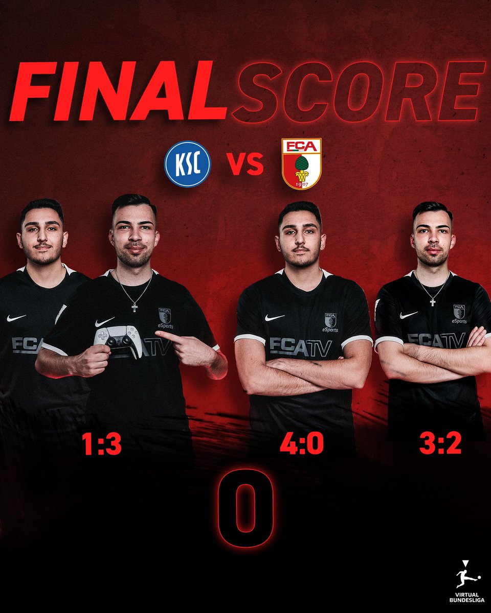 fca_eSports's tweet photo. Starker Fight von unseren Jungs, aber die Punkte gehen diesmal nach Karlsruhe. 

Jetzt liegt der Fokus auf #FCAD98! 🔥
➡️ https://t.co/G08gP7nbYI

#FCAeSports #VBL #VBLCC https://t.co/zCs6YQSVCv