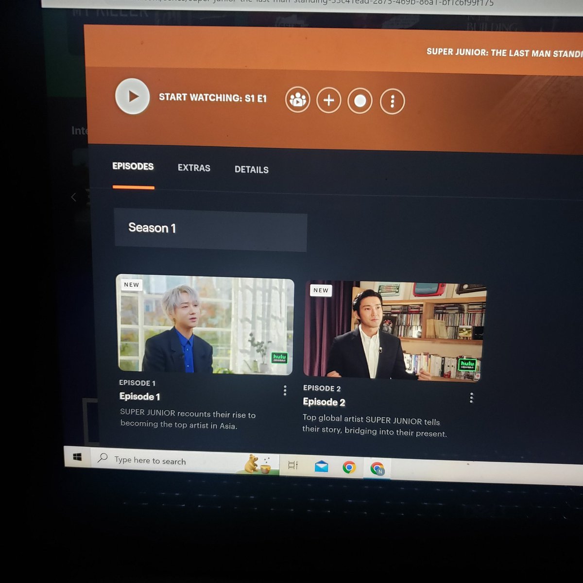 Nativid47138354's tweet photo. Thank you, #USELF that posted about being able to watch it on #HULU. Got to see #SUPERJUNIOR #LastManStanding. Tears, pride, and gratitude. Let's stay on this road together 💙 Can't wait to see season 2 on #DisneyPlus https://t.co/Ceo81Vq7QQ
