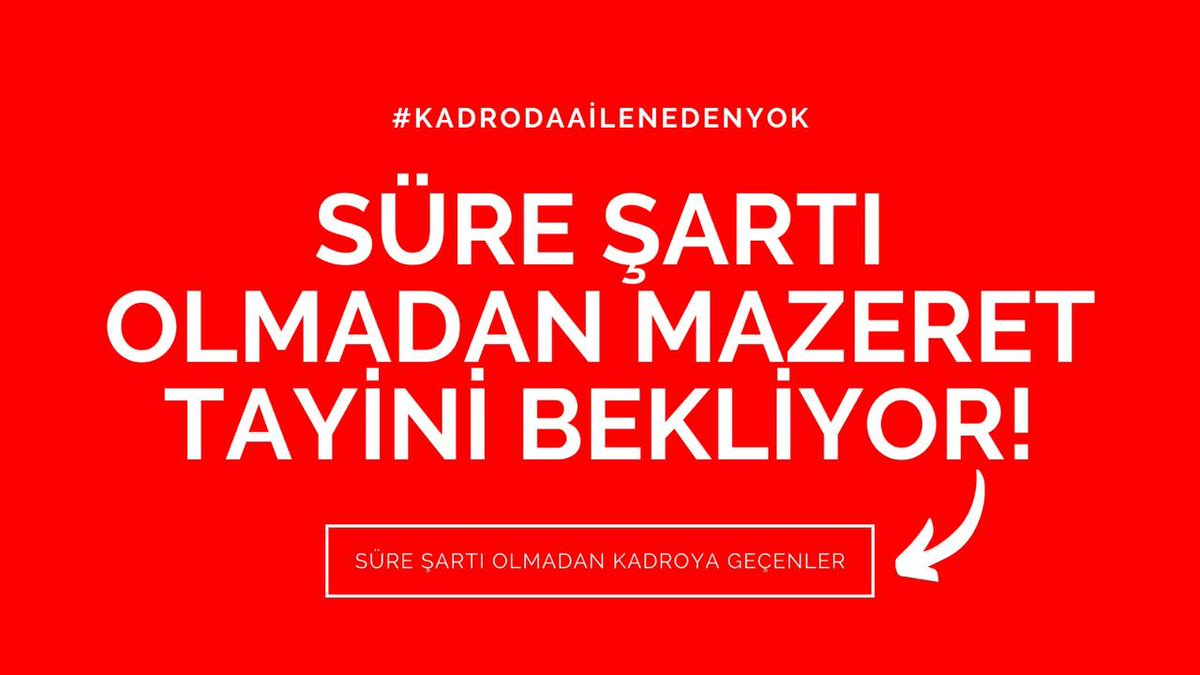 EnsarCoskun15's tweet photo. Herşeyi düşünürdük de 3+1 de 3 yıl olan Eş durumunun kadro ile 4 e çıkacağını düşünemezdik.
Size inanmıştık
Bu haksızlıktan lütfen dönün 🙏
@mustafaelitas
@haliletyemez
@AvOzlemZengin
@turanbulent
@yilmaztunc
@akbasogluemin
@mleventbulbul
#KadrodaAileNedenYok https://t.co/fuU2BIDCxN