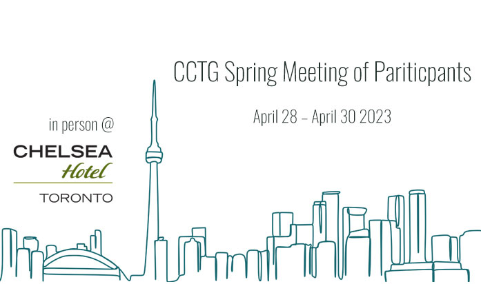 #CCTG2023 Annual Spring Meeting of Participants is coming soon! We are in person this year so don't forget to save the dates April 28 – April 30.