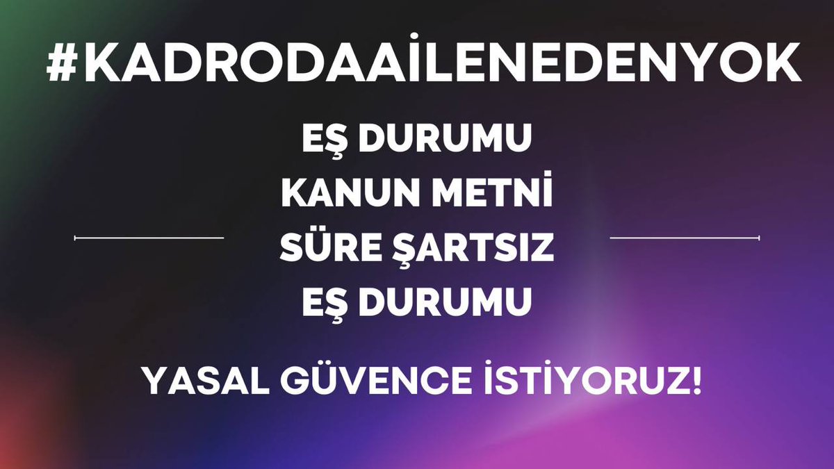 EnsarCoskun15's tweet photo. Kadro Kanun Metni Genel Kurul'a taşındığında sizlerin güçlü desteğine ihtiyacımız var. Aile birliği 1 yıl ile güvence altına alınmalı. Aile Kutsaldır.
@aliyalcin
@hasanyyayla
@sukru_kolukisa
@talatyavuz29
@RamazanCakirci
@alideniz02
@YesilovaHarun

#KadrodaAileNedenYok https://t.co/j6oY65cQgS