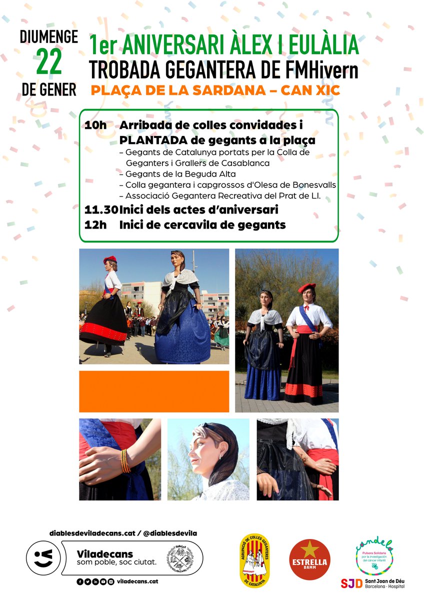 ERCViladecans's tweet photo. 💛 Si divendres és Sant Sebastià vol dir que estem a punt per a la Festa Major d'Hivern a #Viladecans 🎉Un any més amb un munt d'activitats d'oci i de #CulturaPopular organitzades pel ric teixit associatiu  #FemPoble #FemCiutat #FMHivern

No t'ho perdis 👉 https://t.co/UcE28uznp0 https://t.co/lvXS5ZGhz9