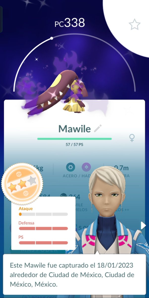 hentei009's tweet image. Semanas farmeando a Arlo buscando un buen Mawile✨ y me sale uno perfecto para Liga Super ❤️
Seguiré buscando uno Shiny de 80 para arriba
#PokemonGO #Arlo #TeamRocketGo
#ShinyPokemon