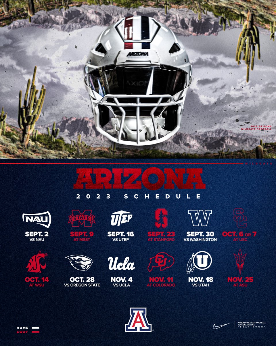 The 2023 season schedule is here!🐻⬇️

🎟️: azcats.co/23deposit

#ItsPersonal | #RiseWithUs