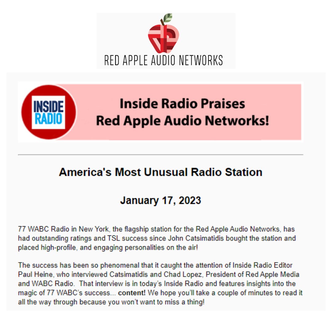 Red Apple Audio Networks tweet media