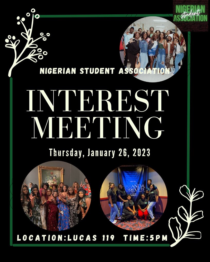 Hey everyone 😄😄NSA is having its first general meeting of the semester and we are so excited to see everyone. Everyone is welcome so bring yourself and bring your friends.🇳🇬💚 #lu22 #lu23 #lu24 #lu25 #lu26 #lamaruniversity