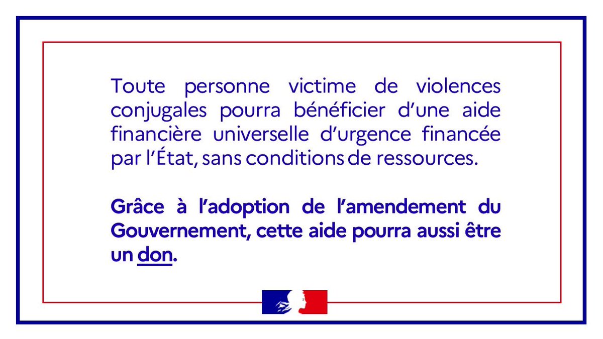 RomeIsabelle's tweet photo. À l’initiative du Gouvernement, le texte créant une aide financière universelle d’urgence pour les victimes de violences conjugales sera examiné le 16 février au Sénat.
Le travail continue avec les sénatrices et sénateurs engagés contre les violences faites aux femmes. https://t.co/4p6CaIliJk