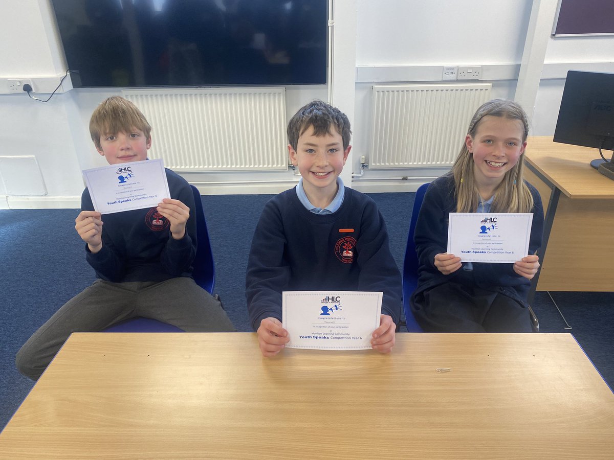 LittletownAcad's tweet photo. Well done our Year 6 Youth Speak teams this afternoon permimung brilliant in the competition at @HonitonCC https://t.co/RzHp8BC3KN