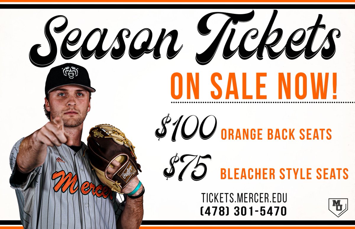 The 2023 Mercer Baseball Season is 30 days out! Be sure to get your Season Tickets now! Limited seating is available. Don't miss out on the best baseball in town. 🎟️bit.ly/3V1ZYaf