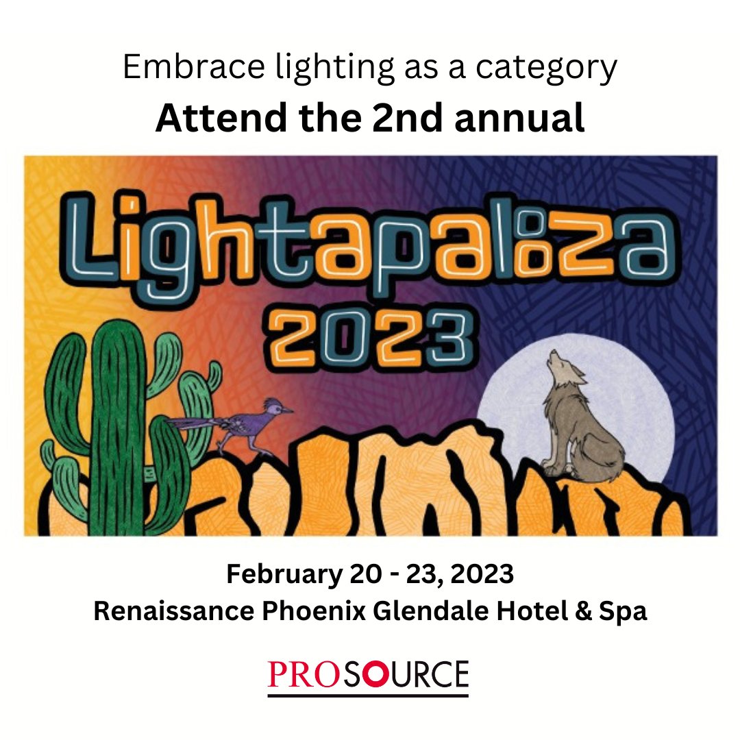 ProSourceInfo's tweet image. See you at Lightapalooza 2023! Register by January 31 to receive $50 off your registration fee - lightapalooza2023.com