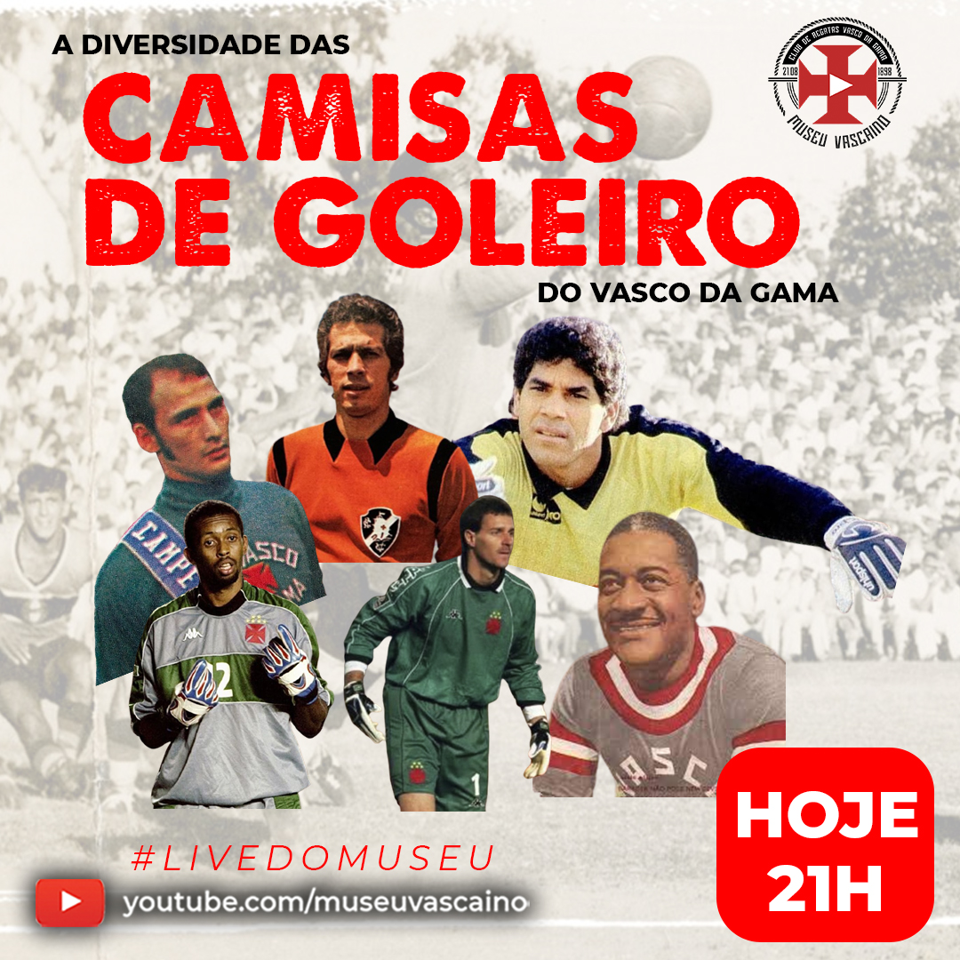 MuseuVascaino's tweet photo. Hoje às 21h tem #LiveDoMuseu lá no canal do youtube. Vamos falar das camisas de goleiro, usadas em diversas épocas pelos nossos arqueiros. Espero vocês lá...  https://t.co/H6FGUFfMdr https://t.co/N34uTplVtr