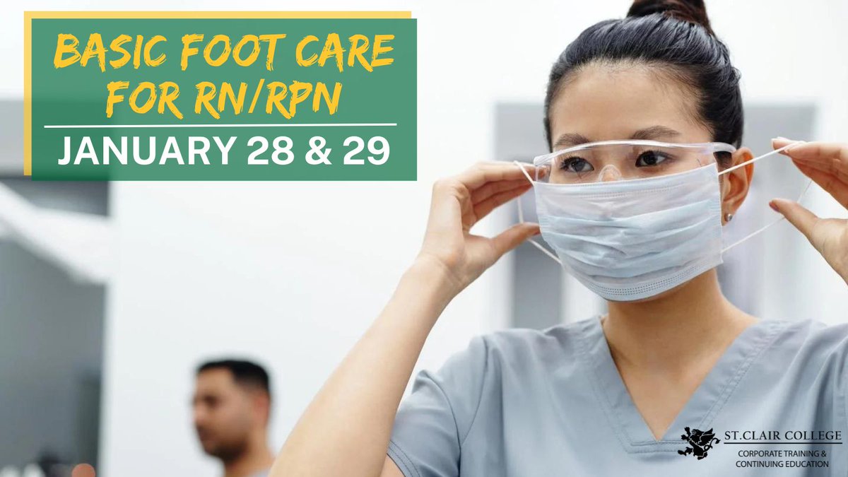 Only a few spots remaining in our Basic Foot Care for RN/RPN course taking place January 28th &amp; 29th!

Sign up now:
bit.ly/3Xd4tRn