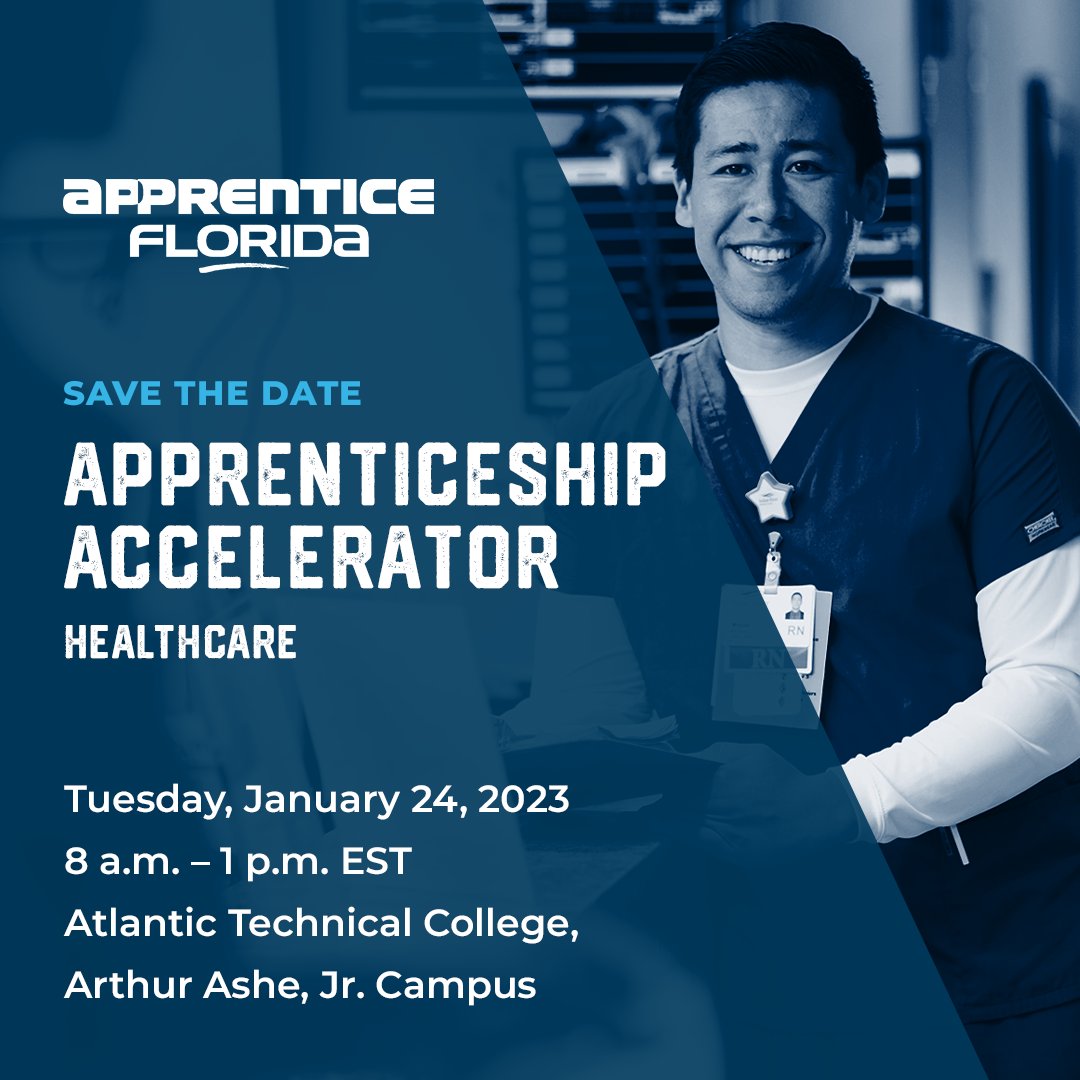 EducationFL's tweet photo. At our Apprenticeship Accelerator event, hear from industry experts and peers about the benefits of apprenticeships, funding opportunities and how to get started. Learn more and register at https://t.co/5QyFXXySFl.
#ApprenticeFL https://t.co/hHKNJew00T