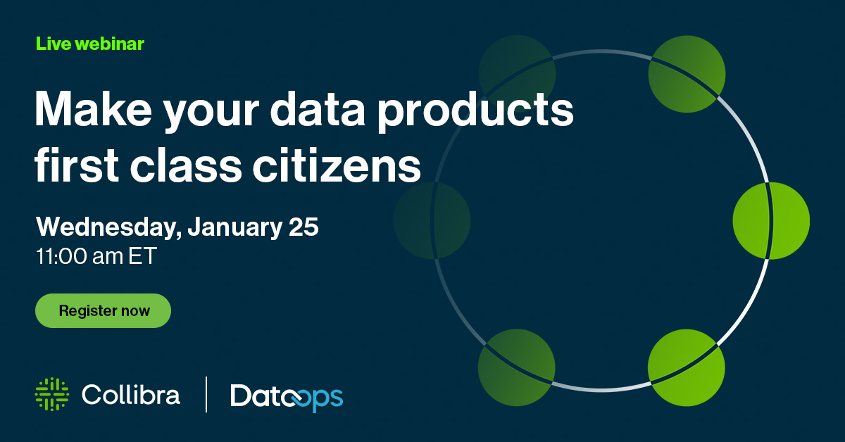 collibra's tweet photo. 2023 is looking ripe with informative &amp; live content for you! Join us Jan 25 for a live webinar as we team up with @DataOpslive to chat product implementation. 

https://t.co/jpSeH2abbN https://t.co/hWAVcJ7TKb