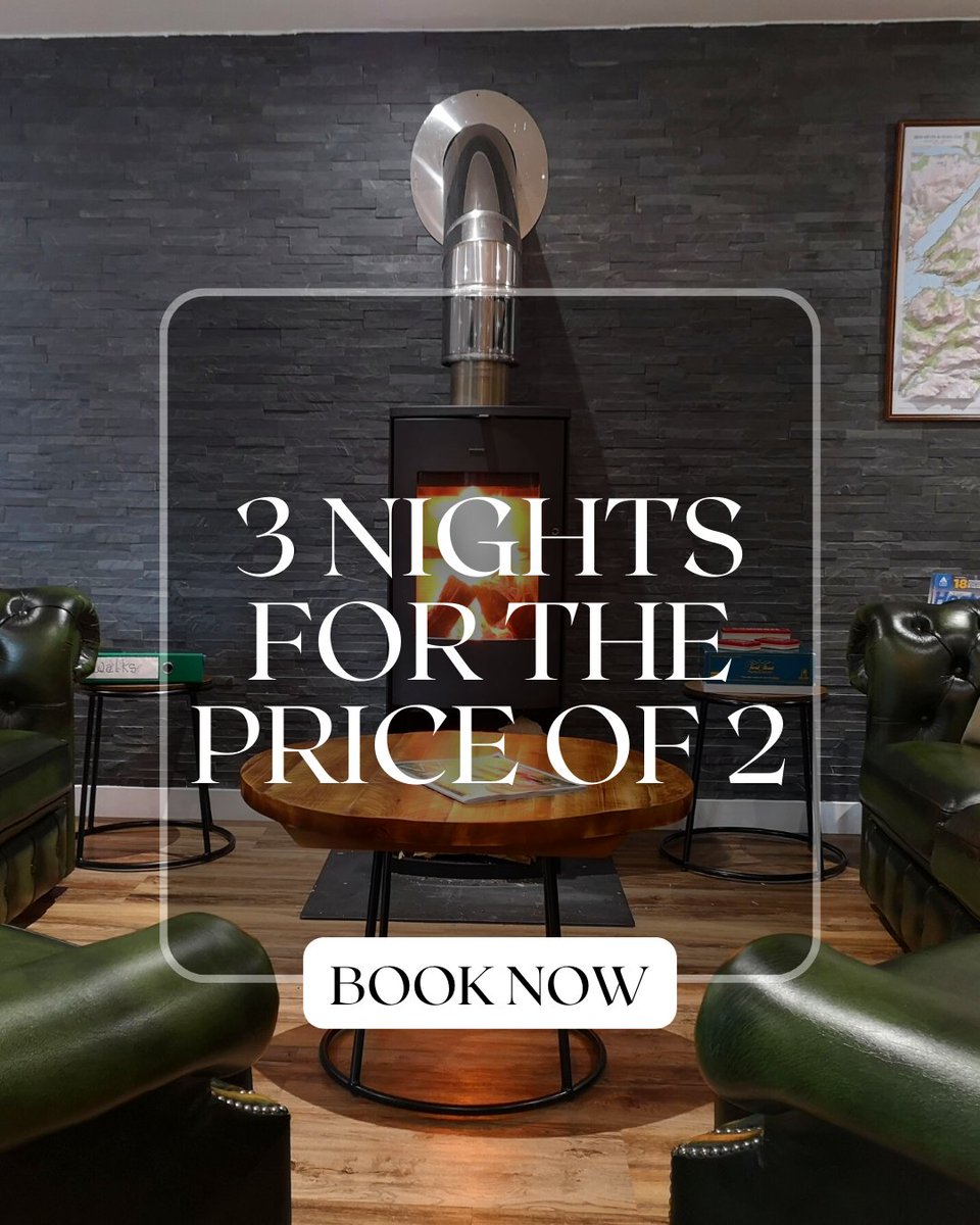 Hostelling Scotland (@hostellingscot) on Twitter photo Enjoy 3 nights for the price of 2 on all stays between 1 November 2022 and 31 March 2023 when booking direct using the special promotional code: Winter342 ๐๐
hostellingscotland.org.uk/special-offers/
<a href="/VisitScotNews/">VisitScotland News</a> <a href="/Hostelling/">HI Hostels</a> #Scotlandisnow #lovescotland #explorescotland #hostelling Enjoy 3 nights for the price of 2 on all stays between 1 November 2022 and 31 March 2023 when booking direct using the special promotional code: Winter342 ๐๐
hostellingscotland.org.uk/special-offers/
<a href="/VisitScotNews/">VisitScotland News</a> <a href="/Hostelling/">HI Hostels</a> #Scotlandisnow #lovescotland #explorescotland #hostelling