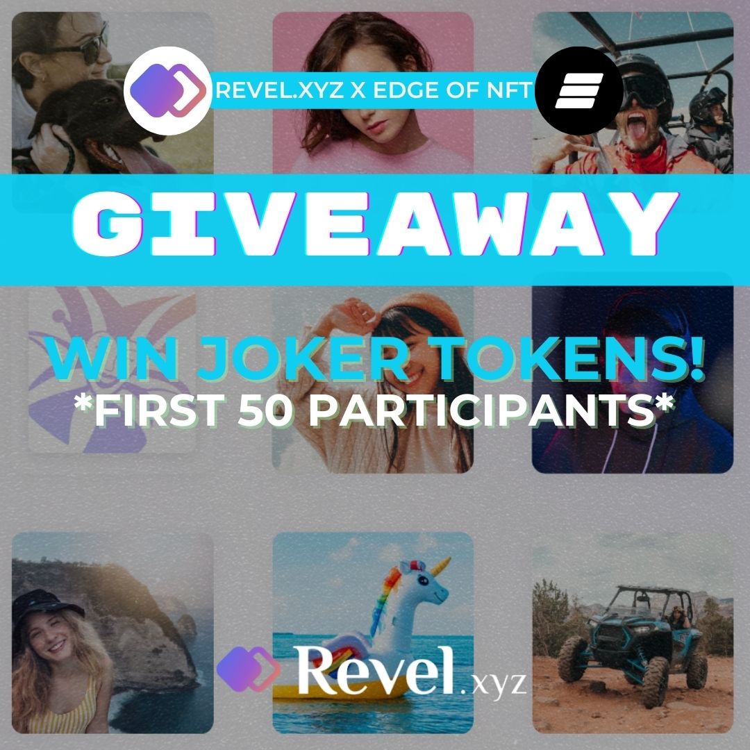 TheEdgeofShow's tweet photo. BIG #GIVEAWAY ALERT! 🚨

@RevelXyz is giving the first 50 participants unique Joker tokens to use in their app!

The social collectibles platform combines everyday storytelling of social media w/ the trading opportunities of an #NFT marketplace!

Enter 🎁: https://t.co/VZ92zmzJJL https://t.co/6hsIs9S1Uw