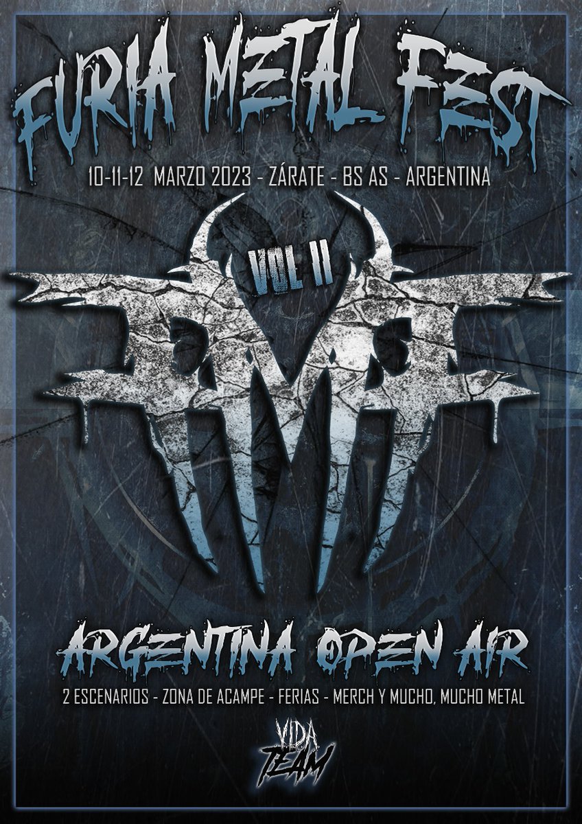 💥10, 11 Y 12 DE MARZO💥#FMF2023 🇦🇷 ARGENTINA OPEN AIR

👊🏽2 Escenarios
👊🏽+45 Bandas 
👊🏽Sonido Demoledor
👊🏽Acampe
Y muchos 👊🏽 más!!!

Se pica y no cebolla?

Si te gusta el metal preparate!!!

#furiametalfest
#furiametalcamp
#furia2023
#argentinaopenair