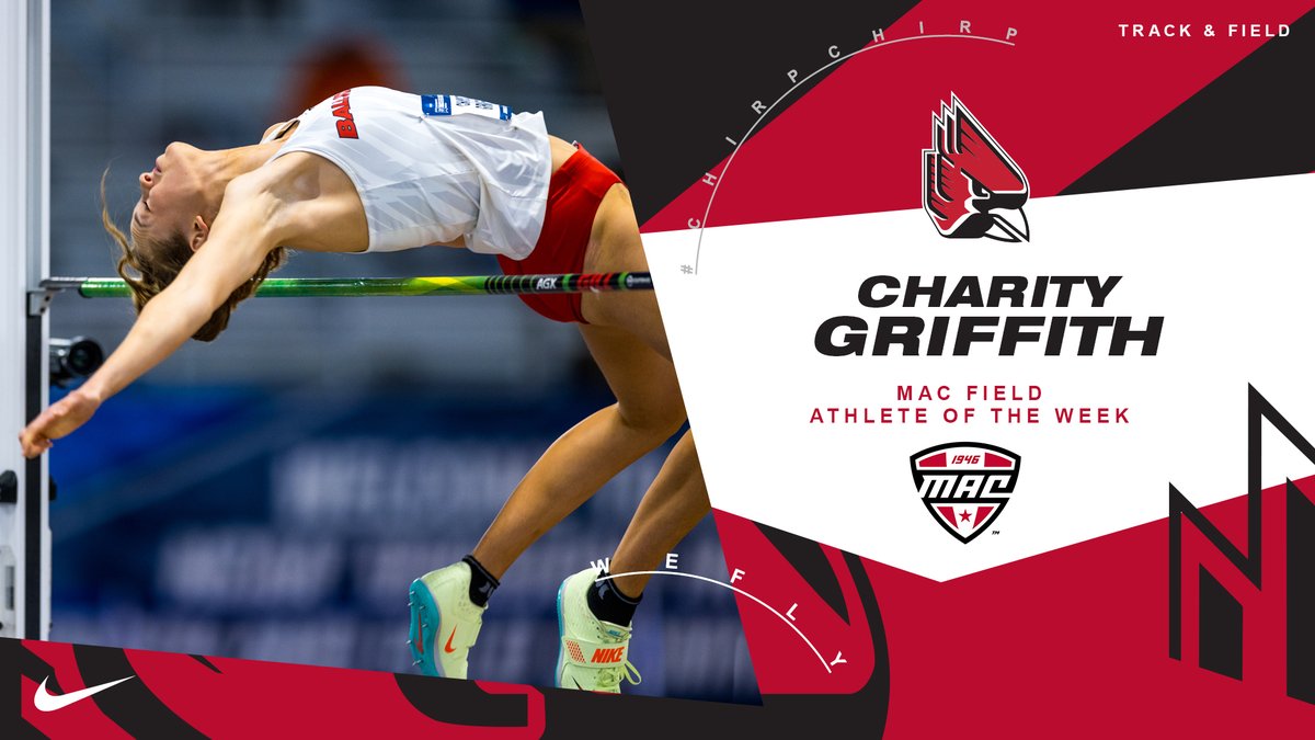 .<a href="/CharitySueGrif1/">Charity Sue Hufnagel</a> is on 🔥🔥🔥

After a stand-out performance at the Hawkeye Invitational last Saturday, Charity Griffith is named the MAC Field Athlete of the Week. 

📰: bit.ly/3koA440

#ChirpChirp x #WeFly