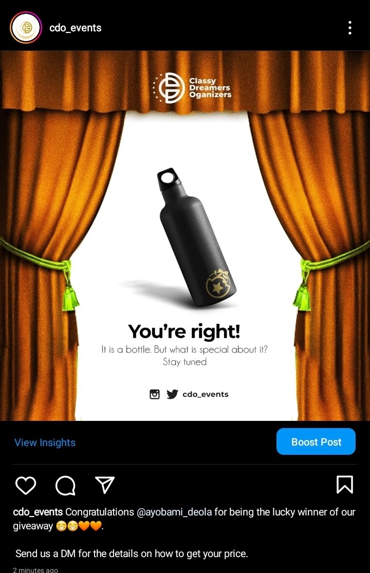 cdo_events's tweet photo. Our winner 🧡🧡🧡 https://t.co/XXtzUPmMxN