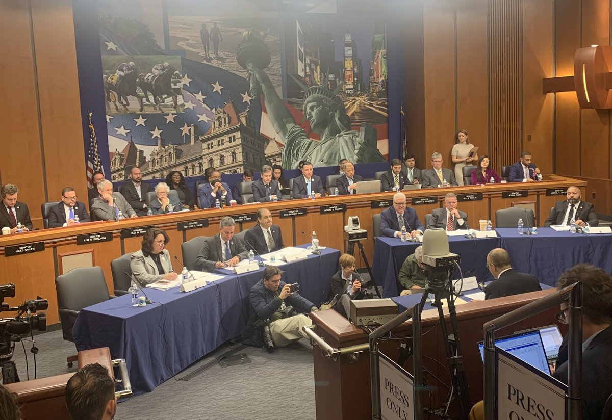 NYS Senate hearings on Chief Judge Nomination. Packed hearing room.