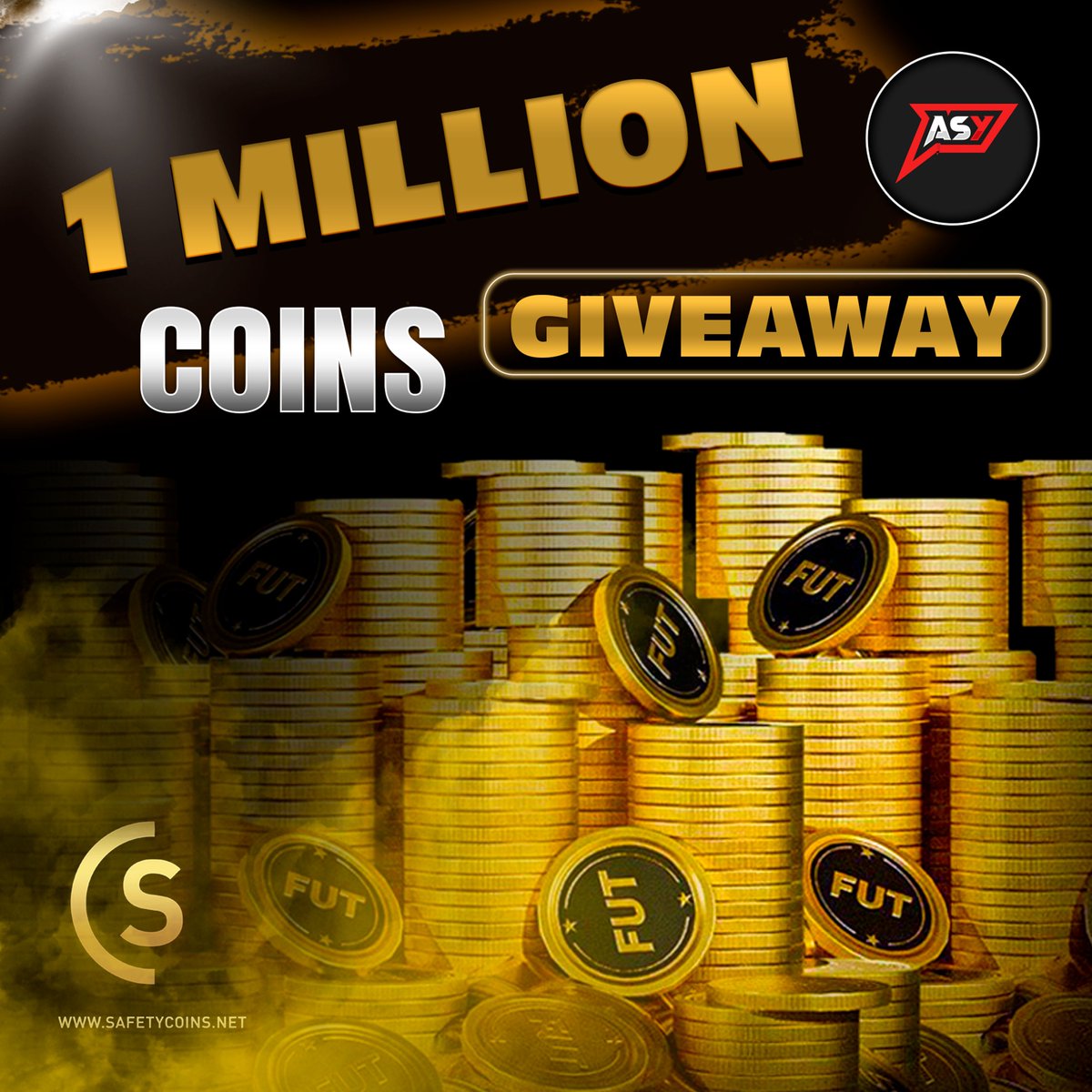 AsyFutTrader's tweet photo. 🚨BOOOM 🔥 1 MILLION COINS GIVEAWAY🚨

To celebrate my partnership with @safetycoins 🤝

Follow the steps:

Must be following:
@AsyFutTrader 
@safetycoins 

Retweet🔁 +💚 Like 

Winner announced in 48 H READY FOR TOTY

🚨I'll send MARQUEE MATCHUPS LEAK  to some Follow the steps👀 https://t.co/eQdBlUeOPm