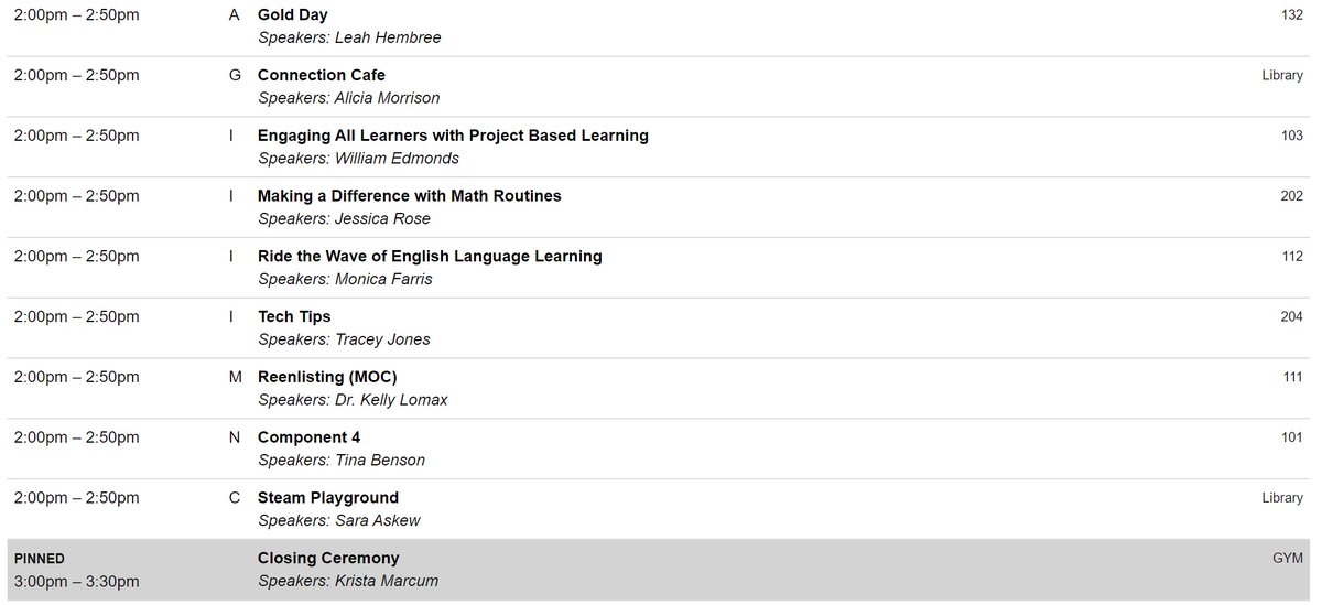 A list of confirmed sessions for Saturday's #ALNBCT Conference 🤩 We can't wait to spend a day with so many accomplished teachers &amp; friends! bit.ly/ALNBCT2023 #TeamNBCT #NBCTStrong <a href="/myAEA/">Alabama Education Association</a> <a href="/AlabamaAchieves/">Alabama State Department of Education</a> #phenomenALNBCT