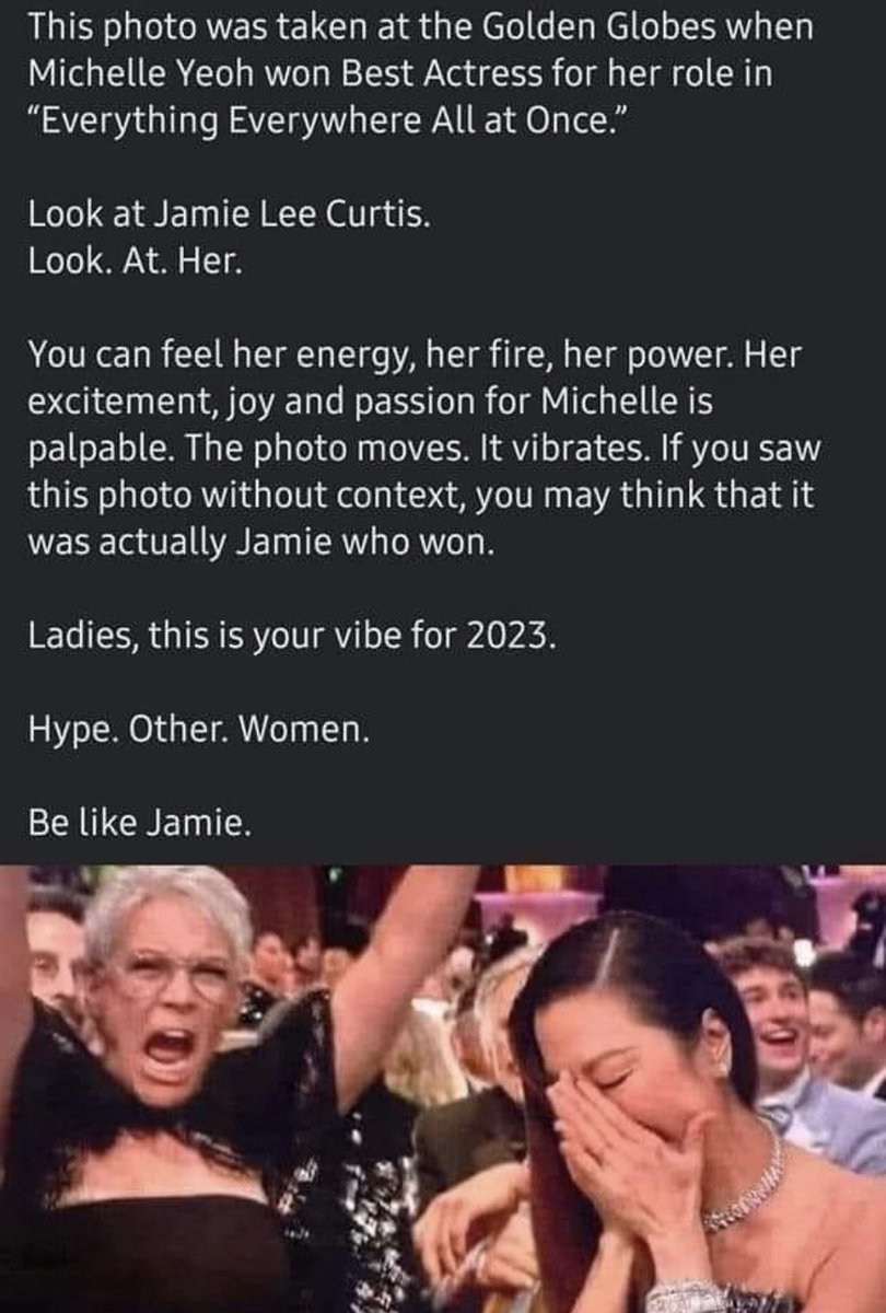 I LOVE this! I’m all for supporting and celebrating other people, especially other women. Look at this genuine example. This is how we all need to be!